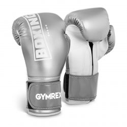Boxerské rukavice - 12 oz - strieborná metalíza