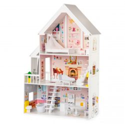 Drevený domček pre bábiky XXL | ružový