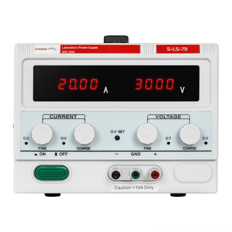 Laboratórny regulovaný zdroj, 0-30 V - 0-20 A DC | S-LS-79