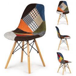 Sada stoličiek patchwork - 2ks | viacfarebná