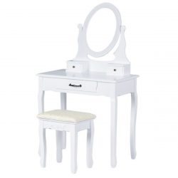 Toaletný stolík so zrkadlom a stoličkou | Poppy