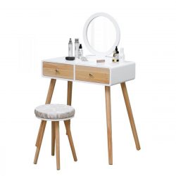 Toaletný stolík so zrkadlom + stolička | Lilly