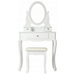 Toaletný stolík so zrkadlom + stolička | Sophia
