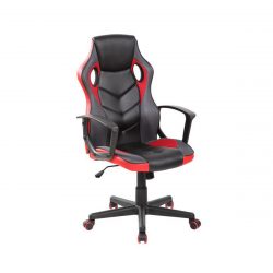Herná stolička - čierna/červená | 9502M, komfort, pohodlie a ergoómia, pri hraní počítačových hier. Bedrová a hlavová opierka, komfortné podrúčky.
