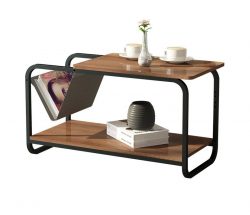Moderný 2-úrovňový konferenčný stolík | Loft, moderný, štýlový stolík s úložným miestom pre noviny, vhodný do ambulancií, čakární, kaviarní, obývacej izby.