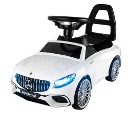 Detské chodítko - auto Mercedes S65 AMG | biele, auto s volantom bieleho Mercedesu Benz pre malých šoférov s klaksónom,s úložným priestorom a s LED svetlami