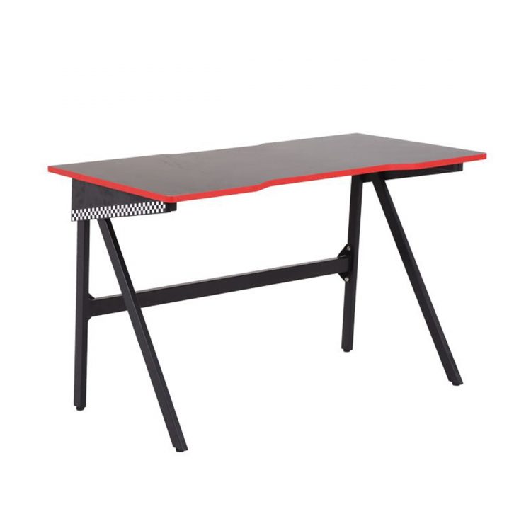 Herný stôl čierny – červený lem | 120x80x73 cm
