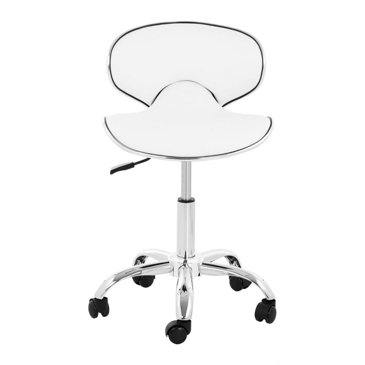 Kozmetická stolička Physa Munich | biela pohodlná s moderným dizajnom s individuálnym nastavením výšky. Vhodné pre salóny krásy či ambulancie.
