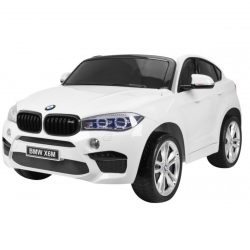 Elektrické autíčko BMW X6 M-Paket - 2 osoby XXL | biele, Obľúbené autíčko pre deti s otvárateľnými dverami a AUDIO panelom na volante.