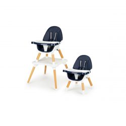 Detská jedálenská stolička, stôl - 2v1 | tmavomodrá MUB0017-6 NAVY BLUE
