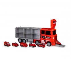 Odťahovka s autíčkami-6 hasičských vozov | červená MUHC484968