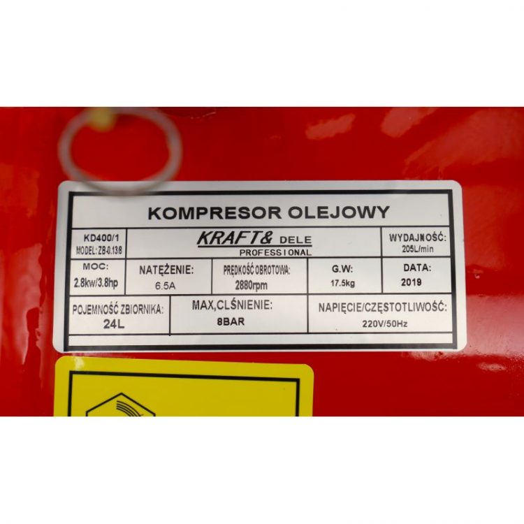Olejový kompresor KD400 | 24L