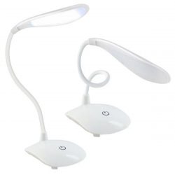 LED stolná nabíjacia lampa 600mAh micro USB | biela umožňuje prispôsobiť zdroj svetla individuálnym potrebám.
