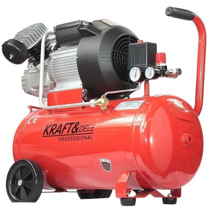 Olejový kompresor dvojvalcový 50L | KD1478 je ideálny na použitie s väčšinou pneumatických zariadení - na lakovanie, čistenie alebo fúkanie.