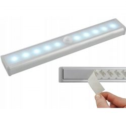 LED lampa s pohybovým senzorom | samolepiaca sa hodí na osvetlenie chodby, kúpeľne, suterénu, interiéru šatníka, schodov, políc.