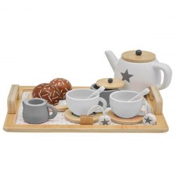 Moderná kávová - čajová súprava pre 2 osoby | drevená obsahuje všetky prvky potrebné na usporiadanie mini párty.