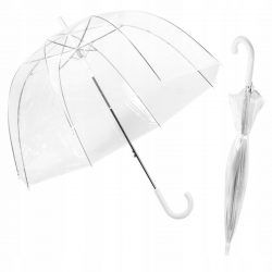 Veľký priehľadný dáždnik 93cm | transparentný je ľahký, takže ho môžete ľahko vziať so sebou kamkoľvek. Pri chôdzi môžete pozorovať kvapky.