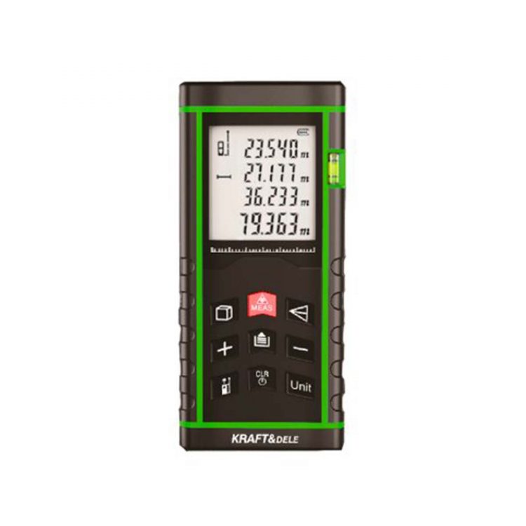 Laserový diaľkomer - merač vzdialenosti 80m | KD10407 je tiež vybavený funkciou zaznamenávania meraní a zvukovou signalizáciou.