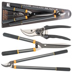 Sada záhradných nožníc 3ks | PM-ZNDZ-3T obsahuje ľahké, praktické, odolné a ľahko použiteľné nožnice. Sú vyrobené z ocele.