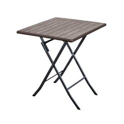 Záhradný skladací stolík - hnedý | 62 cm