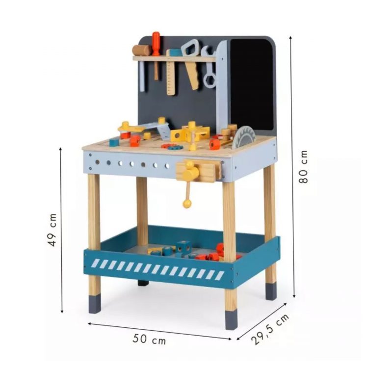 Detská drevená dielňa s náradím | + 47 doplnkov
