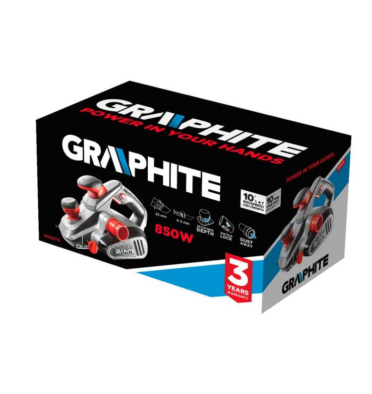 GRAPHITE elektrický hoblík 850W 82mm | 59G678