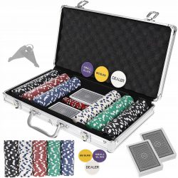 Poker - sada 300 žetónov | v hliníkovom kufríku je zabalená vo veľmi odolnom puzdre vyrobenom z hliníka. Odolnejšie plastové karty.