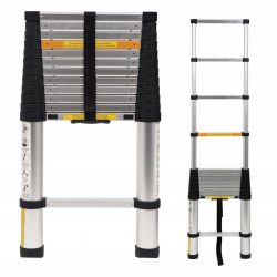 Teleskopický hliníkový rebrík 3.8m 13 schodov 150kg | VOREL je užitočný pri práci vo výškach doma, na záhrade, v sklade, dielni a na stavbe.