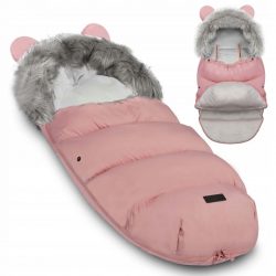 Detský zimný fusak do kočíka s kožušinou - ružový bude dobre fungovať za každých podmienok, pričom zabezpečí pohodlie a pocit bezpečia.