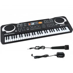 Elektronický keyboard pre deti + mikrofón a adaptér | 61 kláves rozvíja predstavivosť, zmysel pre rytmus, hudobné schopnosti a sluch.