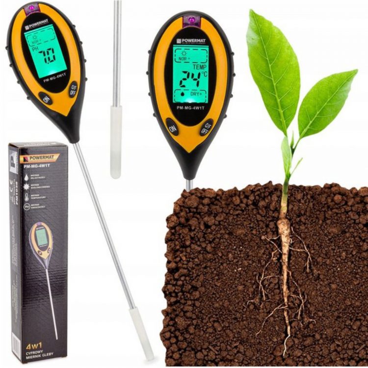 Merač kyslosti pôdy PH 4v1 | PM-MG-4W1T je merač kyslosti, teploty a vlhkosti pôdy. Umožní vám profesionálne sa starať o vaše rastliny.