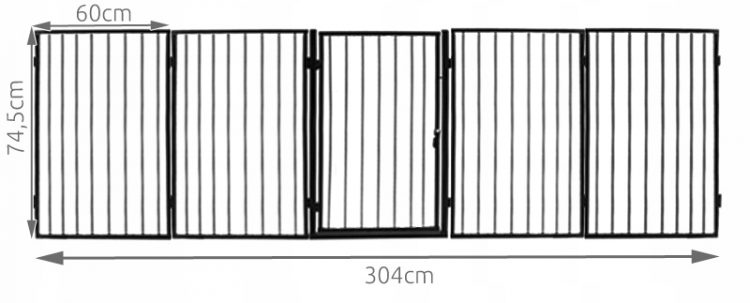 Priestorová zábrana ku krbu 304x74.5cm | BK-2961