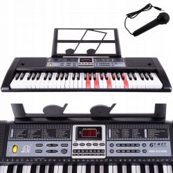 Veľký elektronický keyboard XXL 61 kláves | + mikrofón vyčarí úsmev na tvári každého dieťaťa. Dieťa môže aj spievať do mikrofónu.