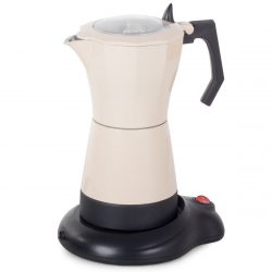 Elektrický moka kávovar - kanvica | 300ml rýchlo uvarí našu obľúbenú kávu. Vďaka svojej kapacite môžete uvariť 6 šálok kávy.