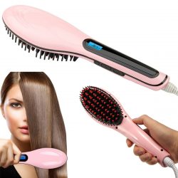 Ionizačná žehliaca kefa na vlasy s LCD displejom je mimoriadne užitočné zariadenie pre každú ženu na vyrovnávanie a česanie vlasov.