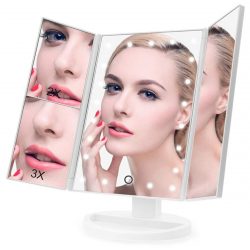 Kozmetické zrkadlo so zväčšením a LED osvetlením má vstavané LED podsvietenie, ovládané dotykovým spínačom zabudovaným v tele zrkadla.