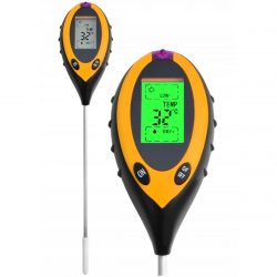 Merač kyslosti pôdy - PH tester | 4 funkcie umožňuje merať vlhkosť, pH, teplotu pôdy a slnečné svetlo. Má podsvietený displej.