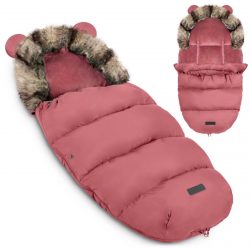 Detský zimný fusak do kočíka s kožušinou - tmavo ružový bude dobre fungovať za každých podmienok, pričom zabezpečí pohodlie a pocit bezpečia.