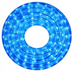 LED svetelný kábel - trubica 20m | modrá je veľmi odolný a a nevyžaruje teplo. 8 programov, 480 LED, doba svietenia: 30000h.
