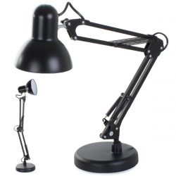 Stolná kancelárska lampa - nastaviteľná 40W | čierna skvele osvetlí váš pracovný stôl a prispeje tak k zlepšeniu pracovných podmienok.