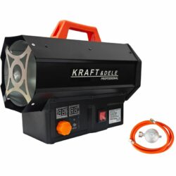 Plynový ohrievač 25kW + regulátor a hadica | KD11731 má zabudovaný termostat s reguláciou teploty. Funguje automaticky podľa nastavenia.