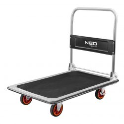 Plošinový transportný vozík je pevný štvorkolesový vozík s nosnosťou 300 kg umožňuje efektívnu prepravu ťažkých predmetov.