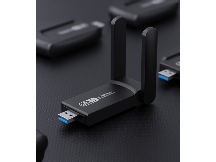 Wifi USB adaptér - až 866 Mbps | čierny