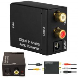 DAC prevodník z digitálneho signálu na analógový Toslink Coaxial SPDIF prevedie digitálny signál na analógový signál najvyššej kvality.