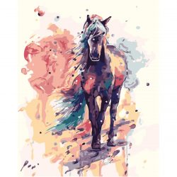 Maľovanie podľa čísel – kôň | 40X50cm je skvelý spôsob, ako sa zbaviť stresu a relaxovať. Vrátane príslušenstva.