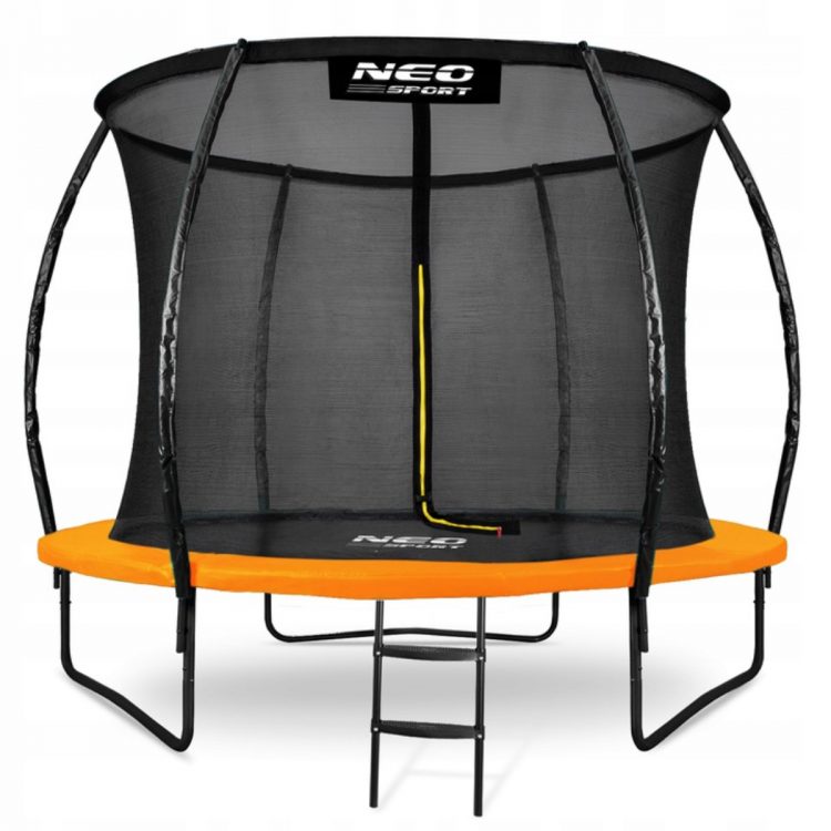 Záhradná trampolína s rebríkom 252cm Neo-Sport zaisťuje pohodlie a bezpečnosť najmä pre najmenších skokanov.