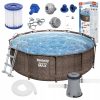 Bazén Power Steel Rattan - 366 x 100 cm, kartušová filtrácia | Bestway - je vyrobený z 3-vrstvového materiálu Duraplus™ proti prepichnutiu