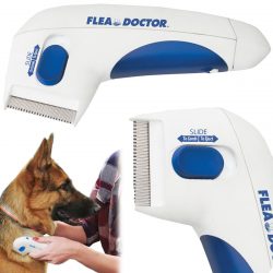 Elektrický hrebeň proti blchám pre psov a mačky - odstraňuje blchy bez potreby šampónov a chemikálií. Pohodlné použitie.