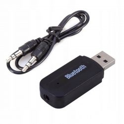 USB bluetooth audio adaptér - prijímač AUX + kábel umožňuje prenášať hudbu zo smartfónu, tabletu alebo iného zariadenia.