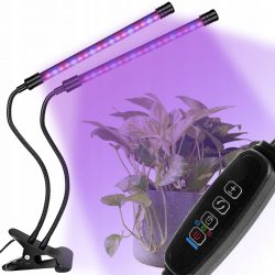 2x lampa pre pestovanie a rast rastlín 40 LED + diaľkové a časovač - podporuje fotosyntézu, vďaka čomu  pomáha rastlinám rásť a vyživovať.